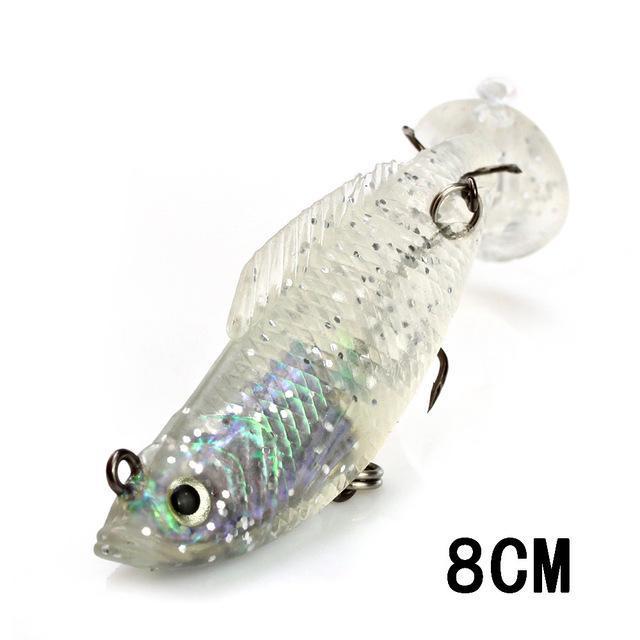 Fish King 1 Pc 3D Eyes 8/10/12Cm 8 Color Lure Soft Bait Jig Fishing Lure With-Fishing Tackle-65 8cm-Bargain Bait Box