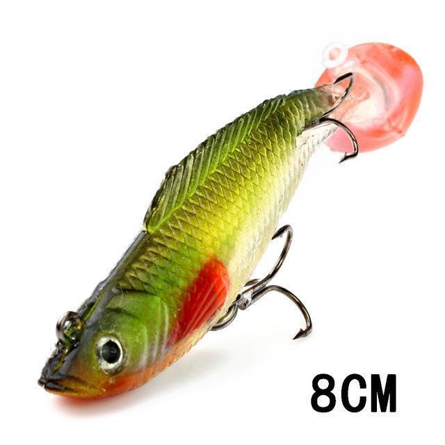 Fish King 1 Pc 3D Eyes 8/10/12Cm 8 Color Lure Soft Bait Jig Fishing Lure With-Fishing Tackle-73 8cm-Bargain Bait Box