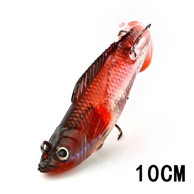 Fish King 1 Pc 3D Eyes 8/10/12Cm 8 Color Lure Soft Bait Jig Fishing Lure With-Fishing Tackle-96 10cm-Bargain Bait Box