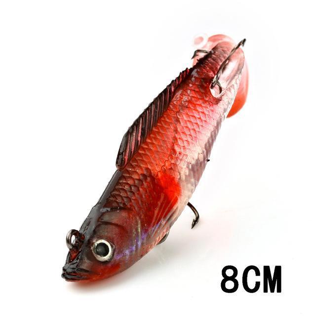 Fish King 1 Pc 3D Eyes 8/10/12Cm 8 Color Lure Soft Bait Jig Fishing Lure With-Fishing Tackle-96 8cm-Bargain Bait Box