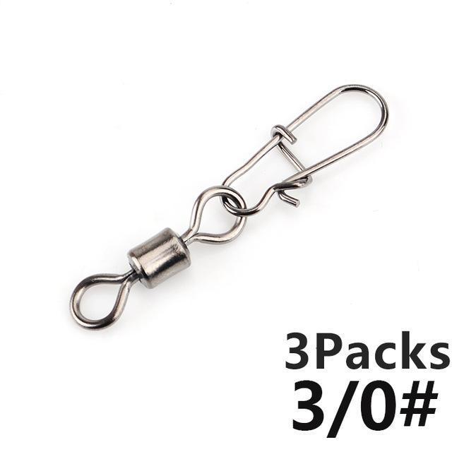 Fish King 1/0# 3/0# 2# 4# 6# 8# 10# 12# Fishing Rolling Swivel With Fast Lock-FISH KING First franchised Store-Size03 5PCS Per Pack10-Bargain Bait Box