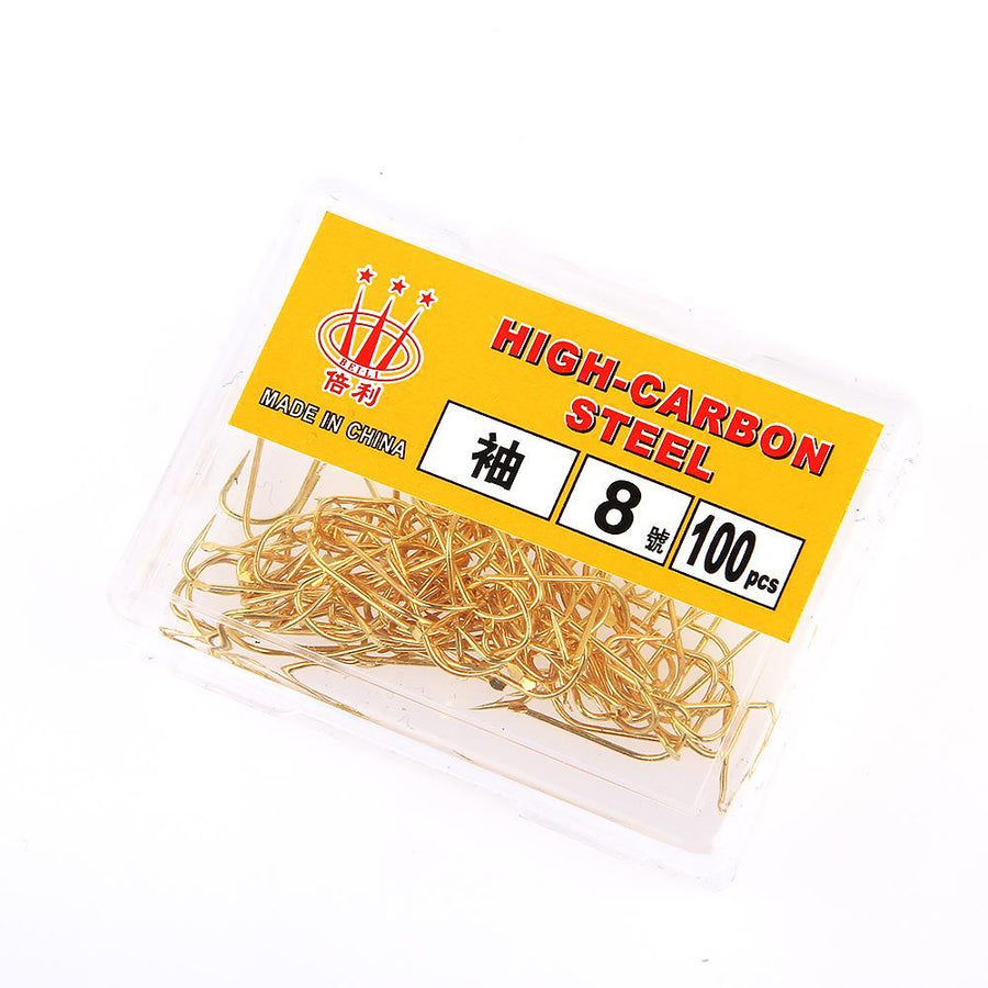 Fish King 100Pcs/Lot 2.5# 3# 3.5# 4# 6# 7# Sode Flatted Fishing Barbed Hook With-FISH KING First franchised Store-205-Bargain Bait Box