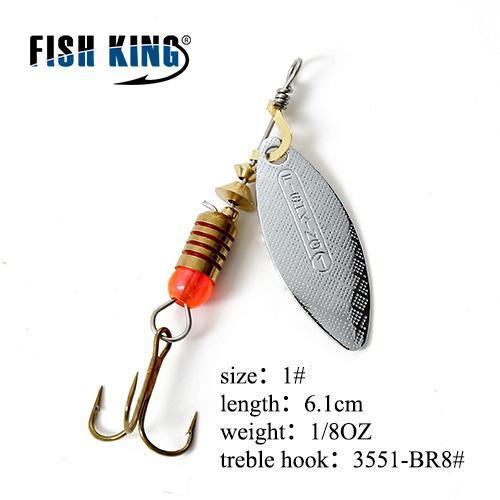Fish King 10Cm-15 Mepps Long Cast Deep Running Spinners Fishing Lure Spinner-FISH KING Official Store-Brown-Bargain Bait Box