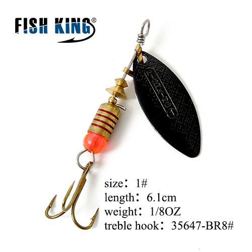 Fish King 10Cm-15 Mepps Long Cast Deep Running Spinners Fishing Lure Spinner-FISH KING Official Store-Orange-Bargain Bait Box