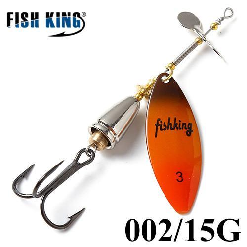 Fish King 10Cm-15 Mepps Long Cast Deep Running Spinners Fishing Lure Spinner-FISH KING Official Store-Yellow-Bargain Bait Box