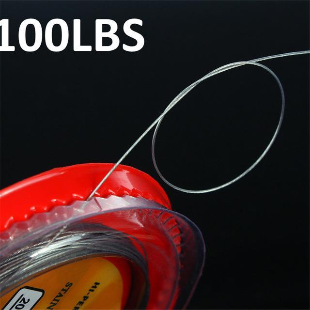 Fish King 10M High Grade 304 Stainless Steel Wire Fishing Line Max Power 7-FISH KING First franchised Store-100LBS-Bargain Bait Box