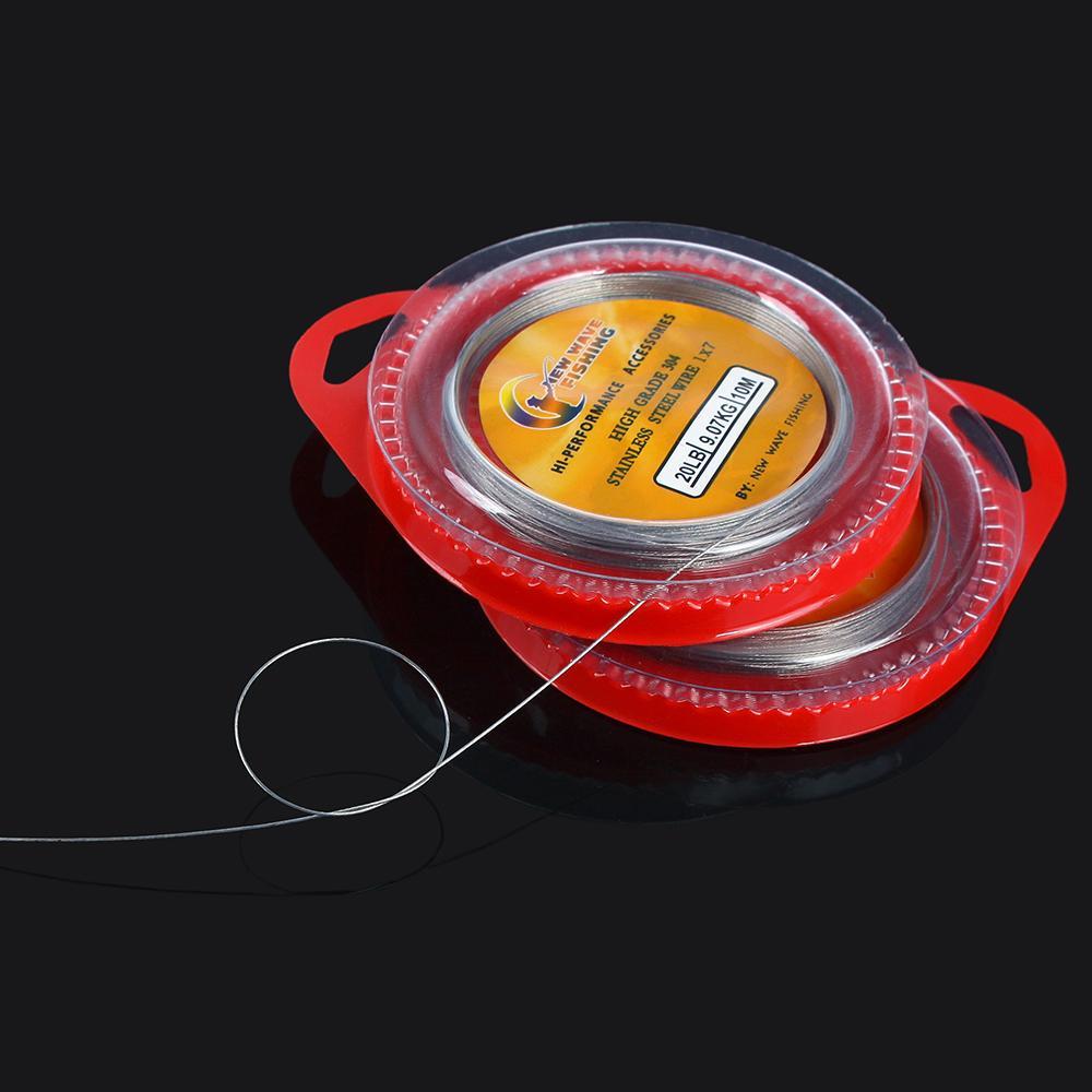 Fish King 10M High Grade 304 Stainless Steel Wire Fishing Line Max Power 7-FISH KING First franchised Store-10LBS-Bargain Bait Box