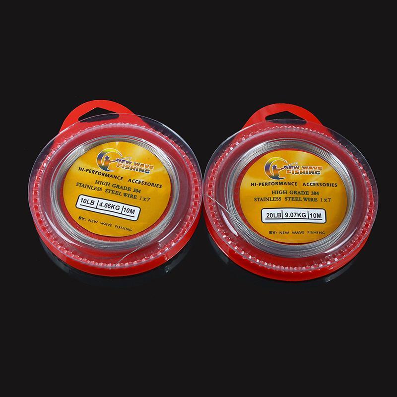 Fish King 10M High Grade 304 Stainless Steel Wire Fishing Line Max Power 7-FISH KING First franchised Store-10LBS-Bargain Bait Box
