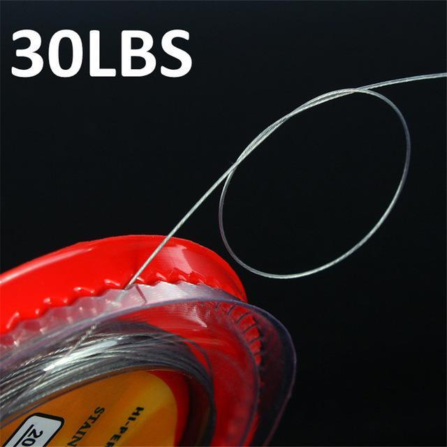 Fish King 10M High Grade 304 Stainless Steel Wire Fishing Line Max Power 7-FISH KING First franchised Store-30LBS-Bargain Bait Box