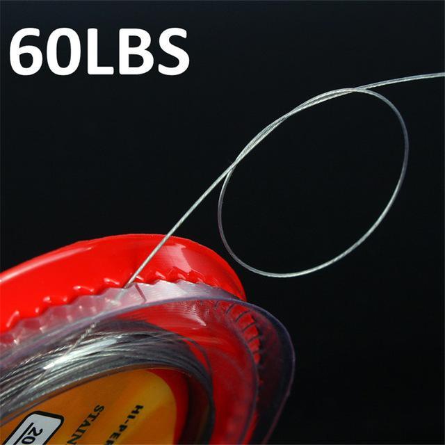 Fish King 10M High Grade 304 Stainless Steel Wire Fishing Line Max Power 7-FISH KING First franchised Store-60LBS-Bargain Bait Box