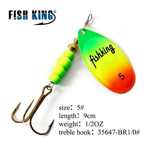 Fish King 11Cm-25G Mepps Long Cast Deep Running Spinners Fishing Lure Spinner-FISH KING Official Store-Army Green-Bargain Bait Box