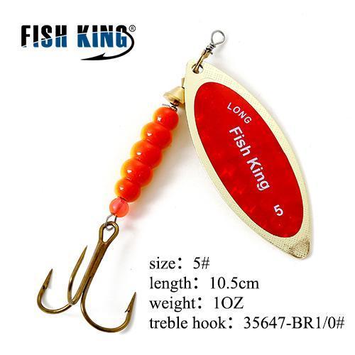 Fish King 11Cm-25G Mepps Long Cast Deep Running Spinners Fishing Lure Spinner-FISH KING Official Store-Chocolate-Bargain Bait Box