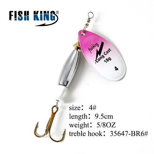 Fish King 11Cm-25G Mepps Long Cast Deep Running Spinners Fishing Lure Spinner-FISH KING Official Store-Light Green-Bargain Bait Box