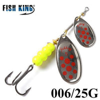 Fish King 11Cm-25G Mepps Long Cast Deep Running Spinners Fishing Lure Spinner-FISH KING Official Store-Light Grey-Bargain Bait Box