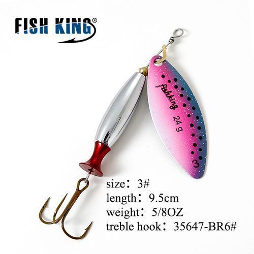 Fish King 11Cm-25G Mepps Long Cast Deep Running Spinners Fishing Lure Spinner-FISH KING Official Store-Plum-Bargain Bait Box
