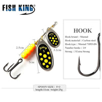 Fish King 11Cm-25G Mepps Long Cast Deep Running Spinners Fishing Lure Spinner-FISH KING Official Store-White-Bargain Bait Box