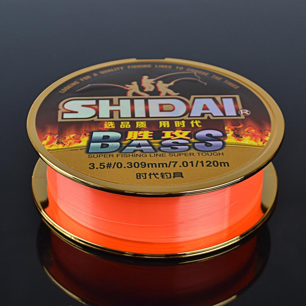Fish King 120M 4.8Lb-21Lb Shidai Orange Super Strong Nylon Line For Lure Fishing-FISH KING Official Store-1.0-Bargain Bait Box