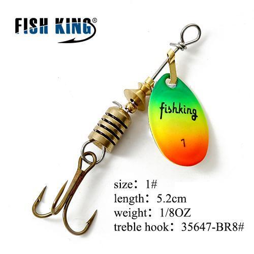 Fish King 12Cm-22G Mepps Long Cast Deep Running Spinners Fishing Lure Spinner-FISH KING Official Store-Light Green-Bargain Bait Box