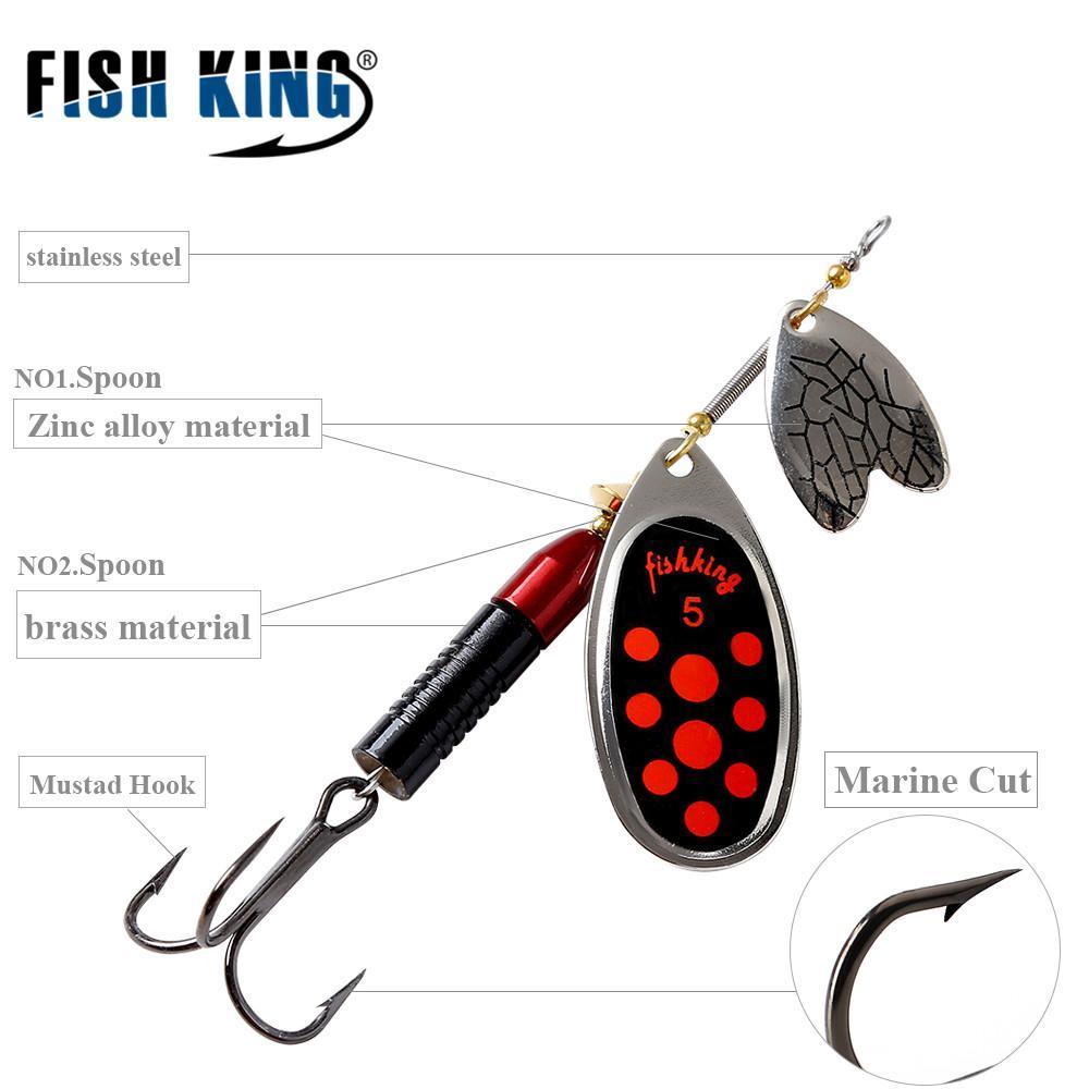 Fish King 12Cm-22G Mepps Long Cast Deep Running Spinners Fishing Lure Spinner-FISH KING Official Store-White-Bargain Bait Box