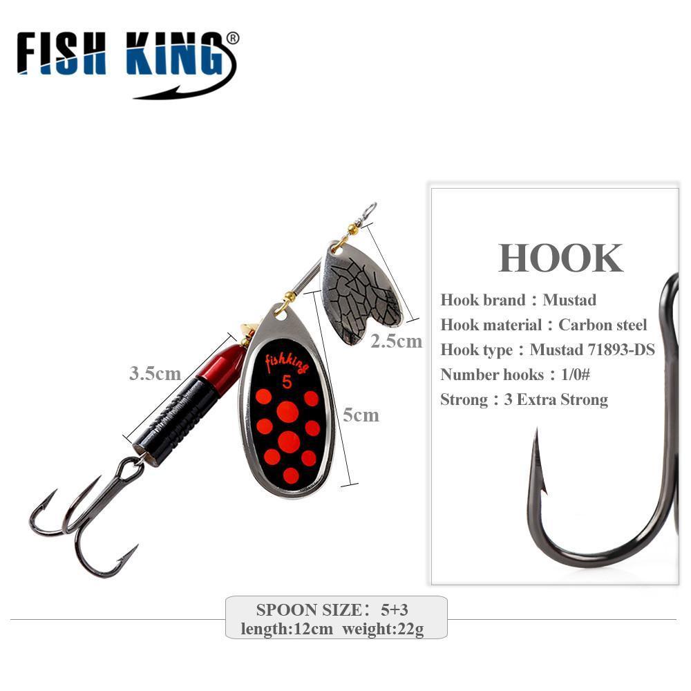 Fish King 12Cm-22G Mepps Long Cast Deep Running Spinners Fishing Lure Spinner-FISH KING Official Store-White-Bargain Bait Box