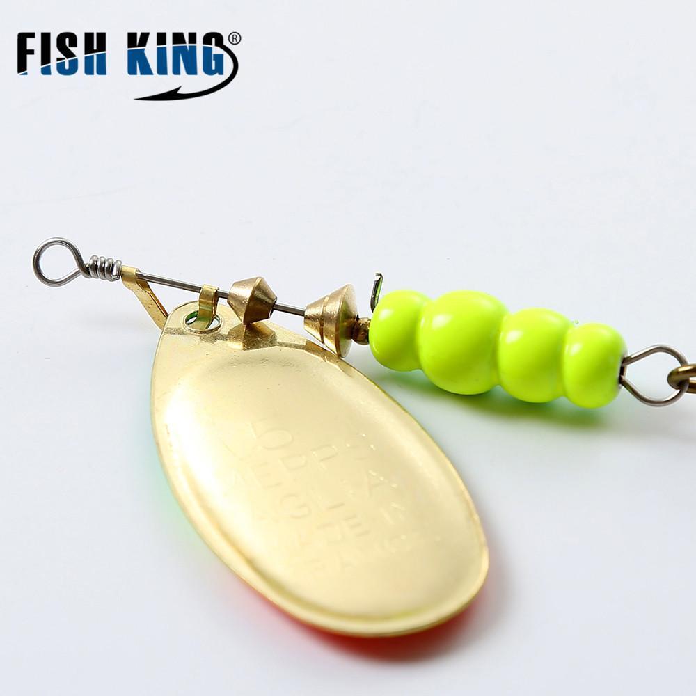 Fish King 1Pc 3 Color Size0-Size5 Fishing Hard Lure Bait Leurre Peche Mepps-FISH KING First franchised Store-Blue Size 0-Bargain Bait Box