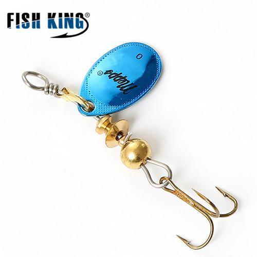 Fish King 1Pc 3 Color Size0-Size5 Fishing Hard Lure Bait Leurre Peche Mepps-FISH KING First franchised Store-Blue Size 0-Bargain Bait Box