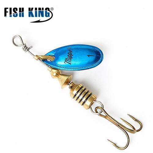 Fish King 1Pc 3 Color Size0-Size5 Fishing Hard Lure Bait Leurre Peche Mepps-FISH KING First franchised Store-Blue Size 1-Bargain Bait Box