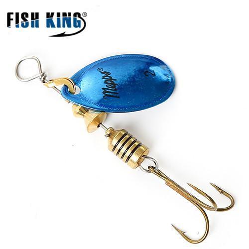 Fish King 1Pc 3 Color Size0-Size5 Fishing Hard Lure Bait Leurre Peche Mepps-FISH KING First franchised Store-Blue Size 2-Bargain Bait Box