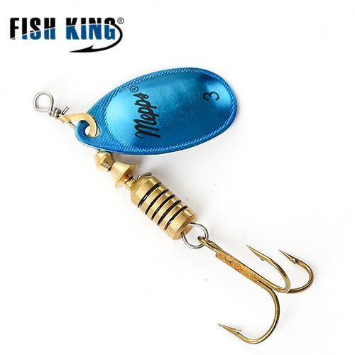 Fish King 1Pc 3 Color Size0-Size5 Fishing Hard Lure Bait Leurre Peche Mepps-FISH KING First franchised Store-Blue Size 3-Bargain Bait Box