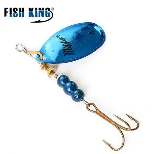 Fish King 1Pc 3 Color Size0-Size5 Fishing Hard Lure Bait Leurre Peche Mepps-FISH KING First franchised Store-Blue Size 4-Bargain Bait Box