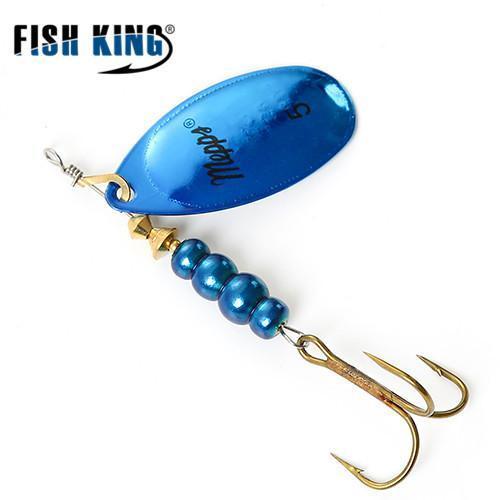 Fish King 1Pc 3 Color Size0-Size5 Fishing Hard Lure Bait Leurre Peche Mepps-FISH KING First franchised Store-Blue Size 5-Bargain Bait Box