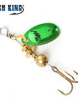 Fish King 1Pc 3 Color Size0-Size5 Fishing Hard Lure Bait Leurre Peche Mepps-FISH KING First franchised Store-Green Size 0-Bargain Bait Box