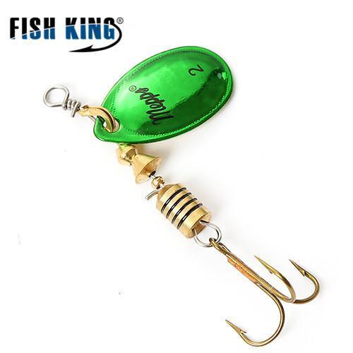 Fish King 1Pc 3 Color Size0-Size5 Fishing Hard Lure Bait Leurre Peche Mepps-FISH KING First franchised Store-Green Size 2-Bargain Bait Box