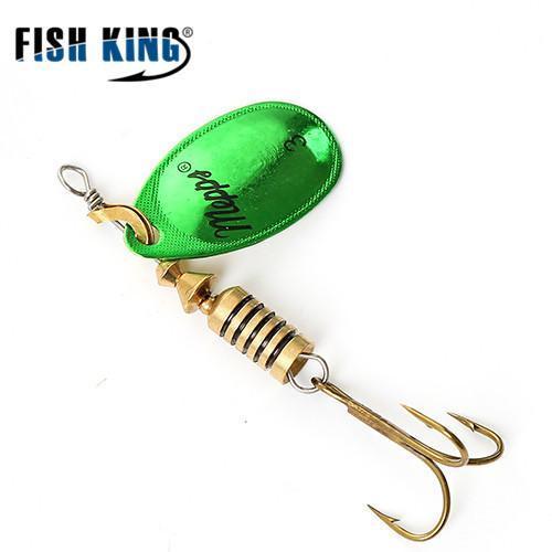 Fish King 1Pc 3 Color Size0-Size5 Fishing Hard Lure Bait Leurre Peche Mepps-FISH KING First franchised Store-Green Size 3-Bargain Bait Box
