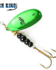 Fish King 1Pc 3 Color Size0-Size5 Fishing Hard Lure Bait Leurre Peche Mepps-FISH KING First franchised Store-Green Size 5-Bargain Bait Box