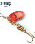 Fish King 1Pc 3 Color Size0-Size5 Fishing Hard Lure Bait Leurre Peche Mepps-FISH KING First franchised Store-Red Size 1-Bargain Bait Box