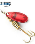 Fish King 1Pc 3 Color Size0-Size5 Fishing Hard Lure Bait Leurre Peche Mepps-FISH KING First franchised Store-Red Size 3-Bargain Bait Box