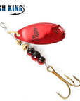 Fish King 1Pc 3 Color Size0-Size5 Fishing Hard Lure Bait Leurre Peche Mepps-FISH KING First franchised Store-Red Size 4-Bargain Bait Box