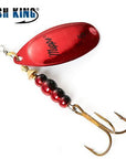 Fish King 1Pc 3 Color Size0-Size5 Fishing Hard Lure Bait Leurre Peche Mepps-FISH KING First franchised Store-Red Size 5-Bargain Bait Box