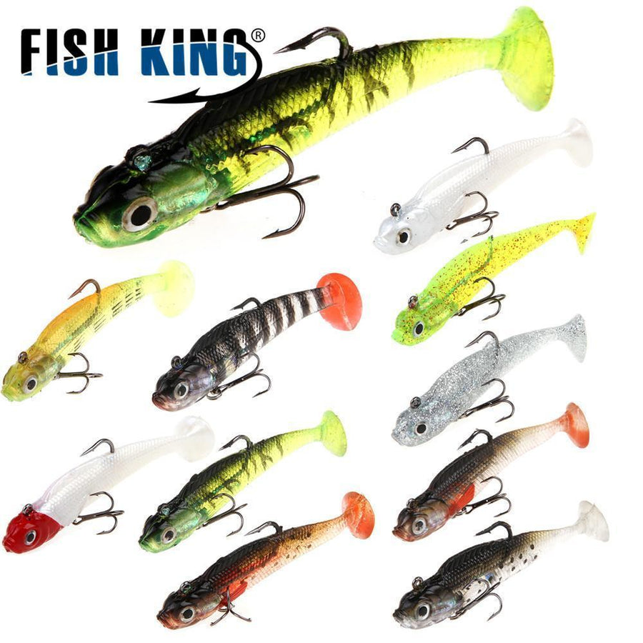 Fish King 1Pc 8/10Cm 10 Color Soft Bait Jig Fishing Lure With Lead Head Fish-Fishing Tackle-005 8CM-Bargain Bait Box