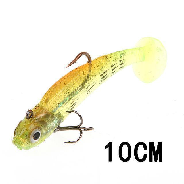 Fish King 1Pc 8/10Cm 10 Color Soft Bait Jig Fishing Lure With Lead Head Fish-Fishing Tackle-031 10CM-Bargain Bait Box