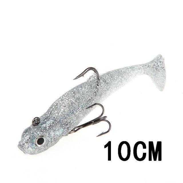 Fish King 1Pc 8/10Cm 10 Color Soft Bait Jig Fishing Lure With Lead Head Fish-Fishing Tackle-065 10CM-Bargain Bait Box