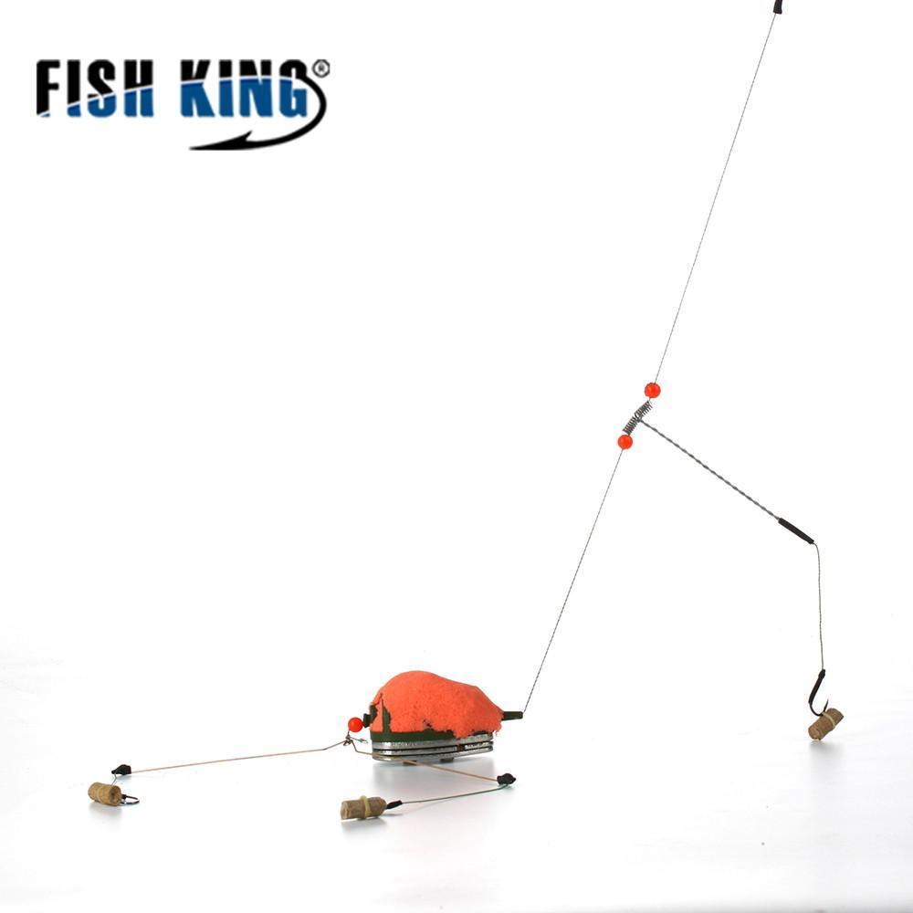 Fish King 1Pc Fish Holder Fishing Accessory With Lead Bait Cage Inline Hook-FISH KING First franchised Store-30G-Bargain Bait Box