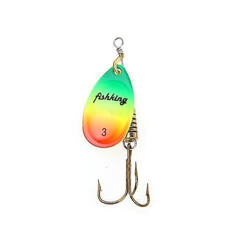 Fish King 1Pc Size0-Size5 Fishing Lure Pesca Mepps Spinner Bait Spoon Lures With-FISH KING First franchised Store-Multi Size3-Bargain Bait Box