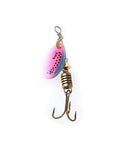 Fish King 1Pc Size0-Size5 Fishing Lure Pesca Mepps Spinner Bait Spoon Lures With-FISH KING First franchised Store-Pink Blue Dot Size1-Bargain Bait Box