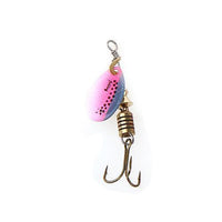 Fish King 1Pc Size0-Size5 Fishing Lure Pesca Mepps Spinner Bait Spoon Lures With-FISH KING First franchised Store-Pink Blue Dot Size1-Bargain Bait Box