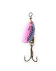 Fish King 1Pc Size0-Size5 Fishing Lure Pesca Mepps Spinner Bait Spoon Lures With-FISH KING First franchised Store-Pink Blue Dot Size2-Bargain Bait Box