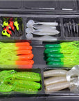 Fish King 35Pcs Soft Worm Bait Lure+10Pcs Lead Jig Head Hook Combination Set-FISH KING First franchised Store-Bargain Bait Box