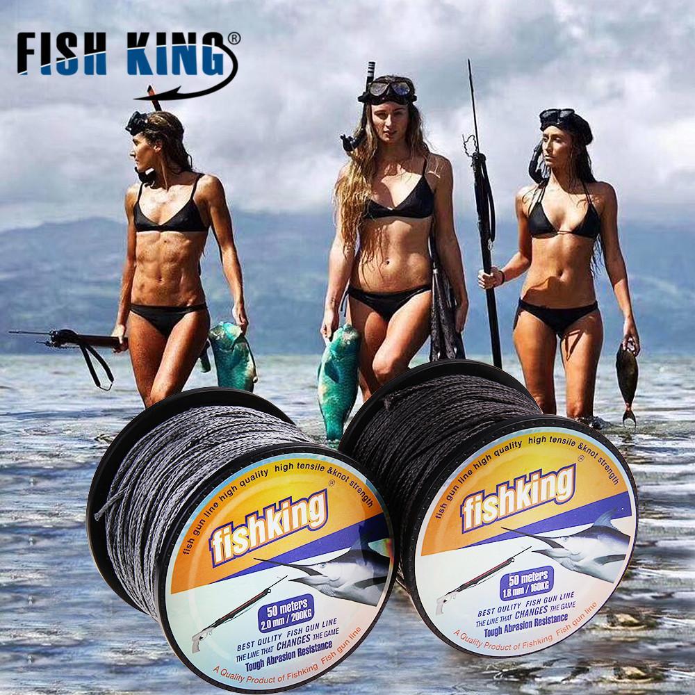 Fish King 50M 1.8Mm 2Mm/200Kg Excellent Spear Gun Line Pe Multifilament-FISH KING Official Store-Green-Bargain Bait Box