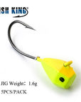 Fish King 5Pcs 1.6G/2.5G/5G Ice Fishing Lure Hard Lure With Bait Jig Lead Head-Fishing Tackle-Burgundy-Bargain Bait Box